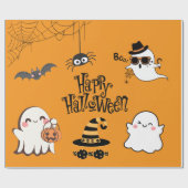 Niedliches und unheimlich Halloween Geschenkpapier (Flach)
