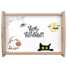 Niedliches und unheimlich Halloween-Serviertablett