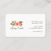 Niedliches und weißes Herz Visitenkarte (Rückseite)