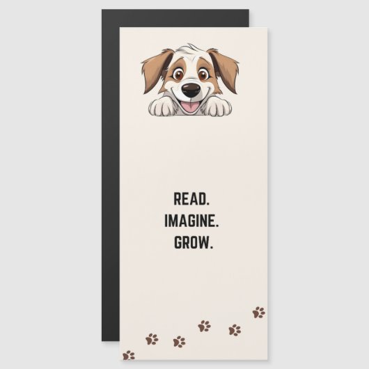 Niedliches und witziges Pinkhund-Lesezeichen mit Z Magnetkarte (Vorne/Hinten)