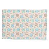 Niedliches und zartes Vogelmuster| Kissenbezug (Rückseite-Links)