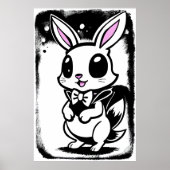 Niedliches und zauberhaftes Kaninchen | Art der AI Poster (Vorne)