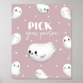 Niedliches, unheimliches Halloween Pick Dein Gift Poster (Vorne)