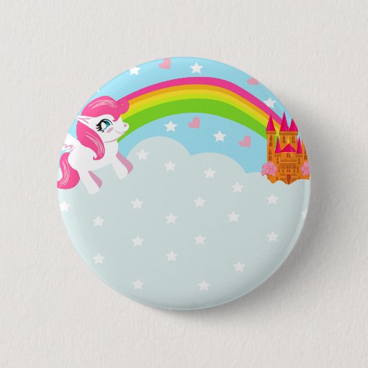 niedliches Unicorn Abzeichen Button (Vorderseite)