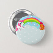 niedliches Unicorn Abzeichen Button (Vorne & Hinten)