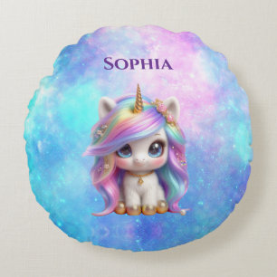 Niedliches Unicorn Akzent Kissen