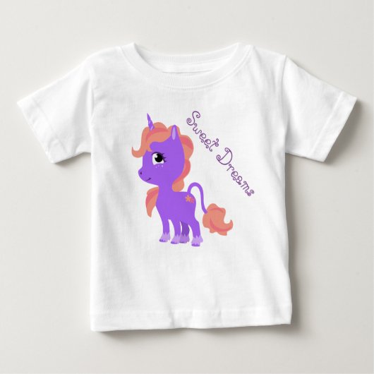 Niedliches Unicorn Baby Baby T-shirt (Vorderseite)
