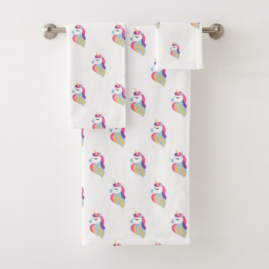 Niedliches Unicorn Baby Badhandtuch Set (Insitu)