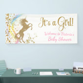 Niedliches Unicorn Baby Shower Banner (Messe)