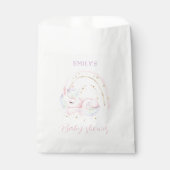 Niedliches Unicorn Babydusche Pastell Papier Beute Geschenktütchen (Vorderseite)