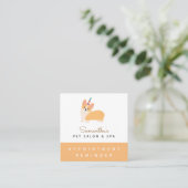 Niedliches Unicorn Corgi Hund Ernennung Erinnerung Quadratische Visitenkarte (Stehend Vorderseite)