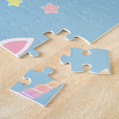 Niedliches Unicorn Gesicht Regenbogengradienten Ge Puzzle (Seite)