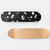Niedliches Unicorn Gesicht Regenbogengradienten Ge Skateboard (Horizontal)