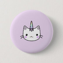 Niedliches Unicorn-Katzen-Abzeichen