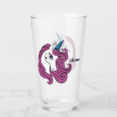 Niedliches Unicorn-Name-Literglas Glas (Vorderseite)