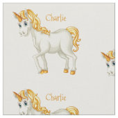 Niedliches Unicorn-Namegewebe Stoff (Nahaufnahme)