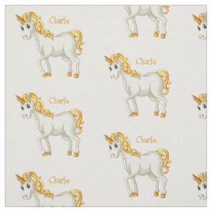 Niedliches Unicorn-Namegewebe Stoff