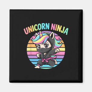 Niedliches Unicorn Ninja Girl Niedliche Vorschule Magnet