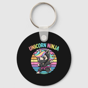 Niedliches Unicorn Ninja Girl Niedliche Vorschule  Schlüsselanhänger