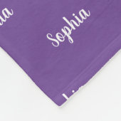 Niedliches Unicorn Personalisiertes Lila Mädchen Fleecedecke (Ecke)