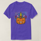 Niedliches Unicorn Pumpkin Funny Halloween Kostüm T-Shirt (Design vorne)