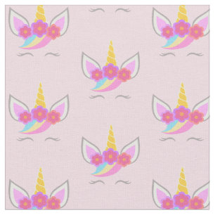 Niedliches Unicorn-Rosa Stoff
