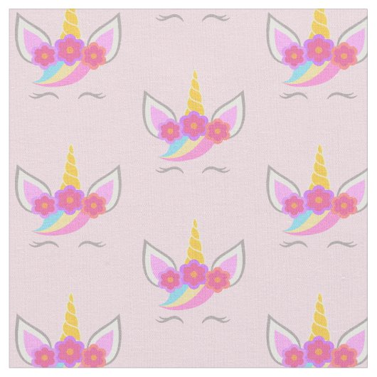 Niedliches Unicorn-Rosa Stoff (Nahaufnahme)