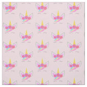 Niedliches Unicorn-Rosa Stoff (Muster)