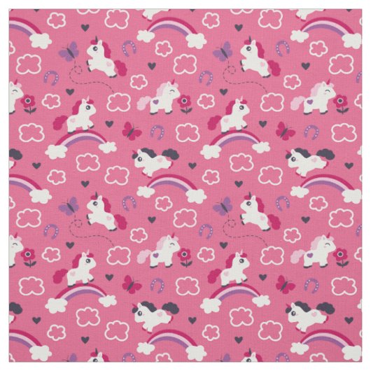 Niedliches Unicorns-Muster Stoff (Muster)