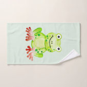 Niedliches Unisex-Watercolor-Jungle-Frosch-Baby/Ki Badhandtuch Set (Handtuch)