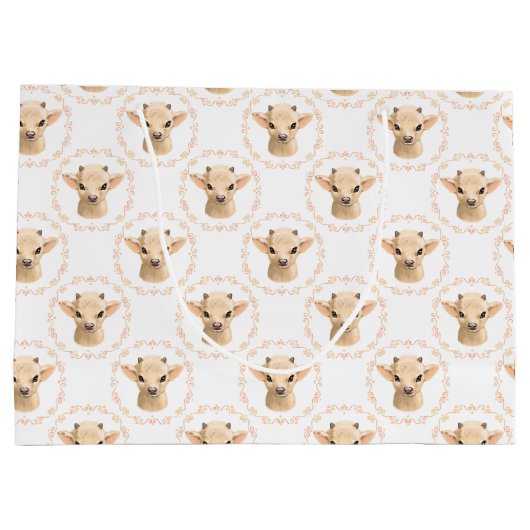 niedliches unisex-Ziegenkachelgeziegeltes Party Große Geschenktüte (Rückseite)