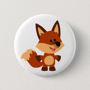 Niedliches unschuldiges Cartoonfox-Knopf-Abzeichen Button
