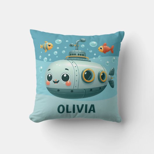 Niedliches Unterseeboot Kissen (Vorderseite)