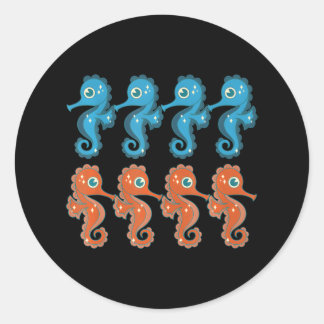 Niedliches Unterwasser Runder Aufkleber