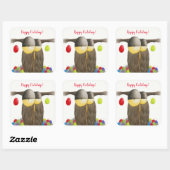 Niedliches Urlaubskuchen Quadratischer Aufkleber (Blatt)