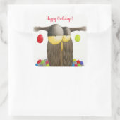 Niedliches Urlaubskuchen Quadratischer Aufkleber (Tasche)