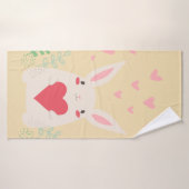 Niedliches Valentin des Kaninchens Badehandtuch (Badehandtuch)