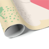 Niedliches Valentin des Kaninchens Geschenkpapier (Rolleneckpunkt)