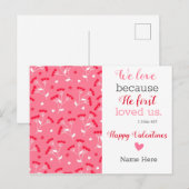 Niedliches Valentin Postkarte (Vorne/Hinten)