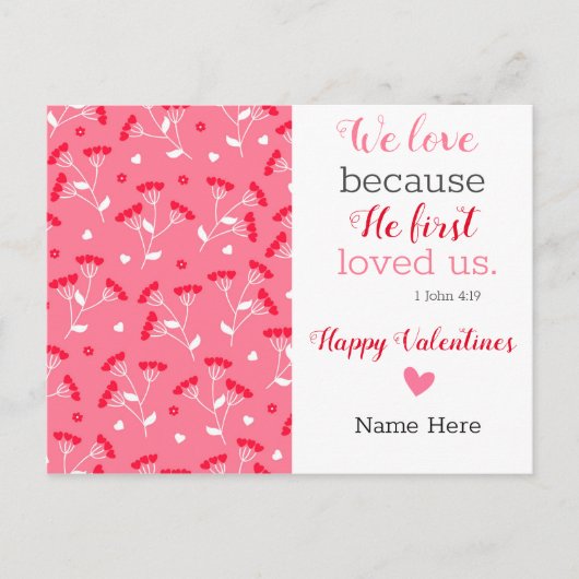 Niedliches Valentin Postkarte (Vorderseite)