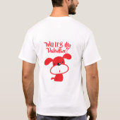 Niedliches Valentine Dog Design T-Shirt (Rückseite)