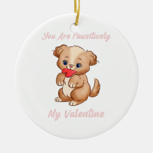 Niedliches Valentine Dog Valentinstag Geschenk Kla Keramik Ornament