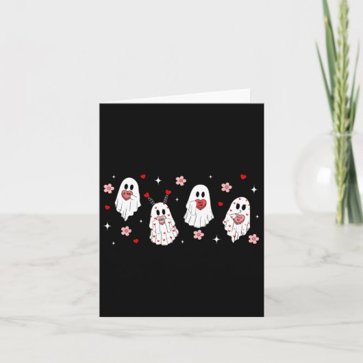 Niedliches Valentine Ghost Candy Herz wird mein Go Karte (Vorderseite)