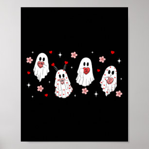 Niedliches Valentine Ghost Candy Herz wird mein Go Poster