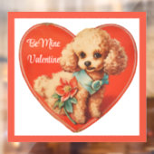 Niedliches Valentine-Welpenfenster Fensteraufkleber (Blatt 2)