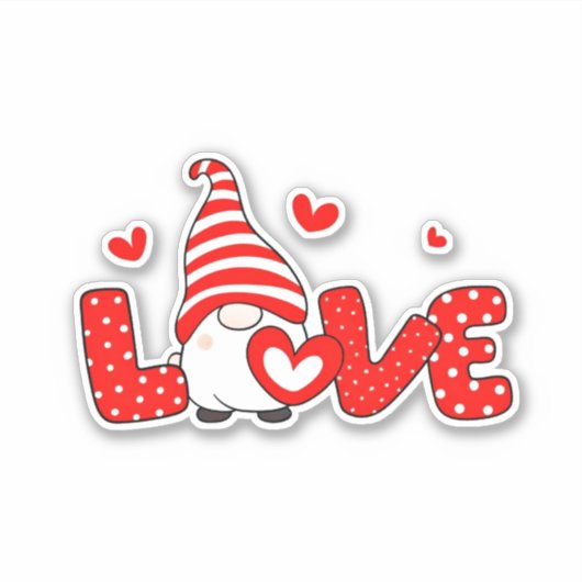 Niedliches Valentingenom Aufkleber (Vorderseite)