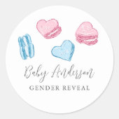 Niedliches Valentinherz Gastgeschenk Runder Aufkleber (Vorderseite)