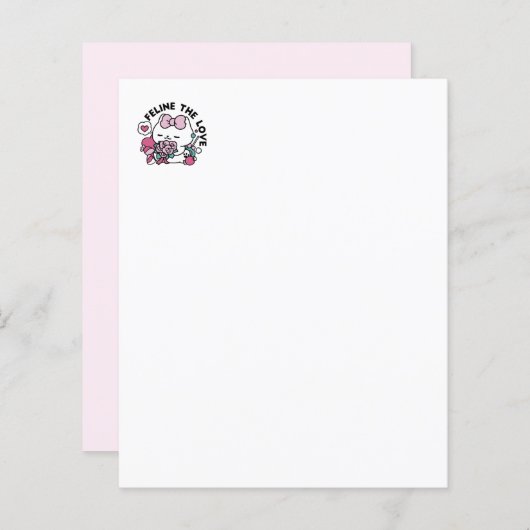 Niedliches Valentinisches Katzendesign - Feline th (Vorne/Hinten)