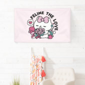 Niedliches Valentinisches Katzendesign - Feline th Banner (Insitu)