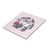Niedliches Valentinisches Katzendesign - Feline th Fliese (Seite)